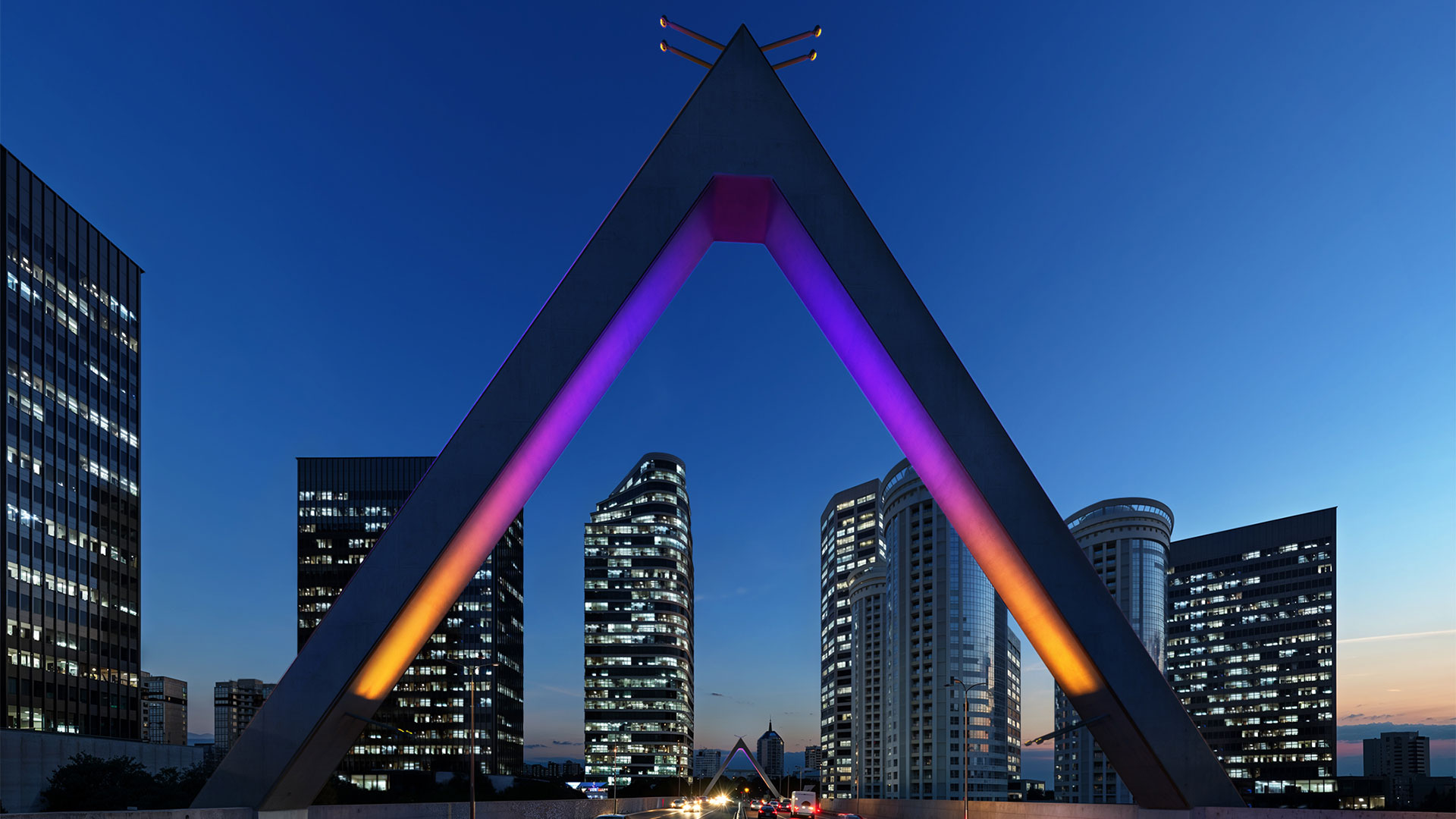 SAF Aurora Lighting on a bridge