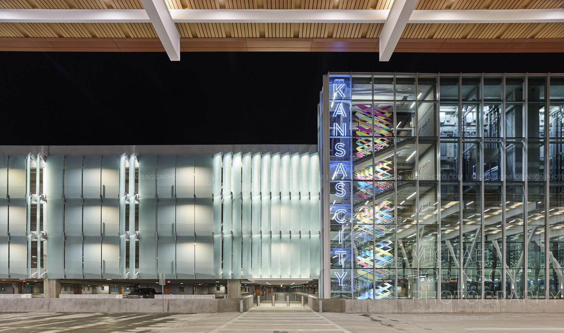 Hydrel lighting illuminate’s airport parking garage