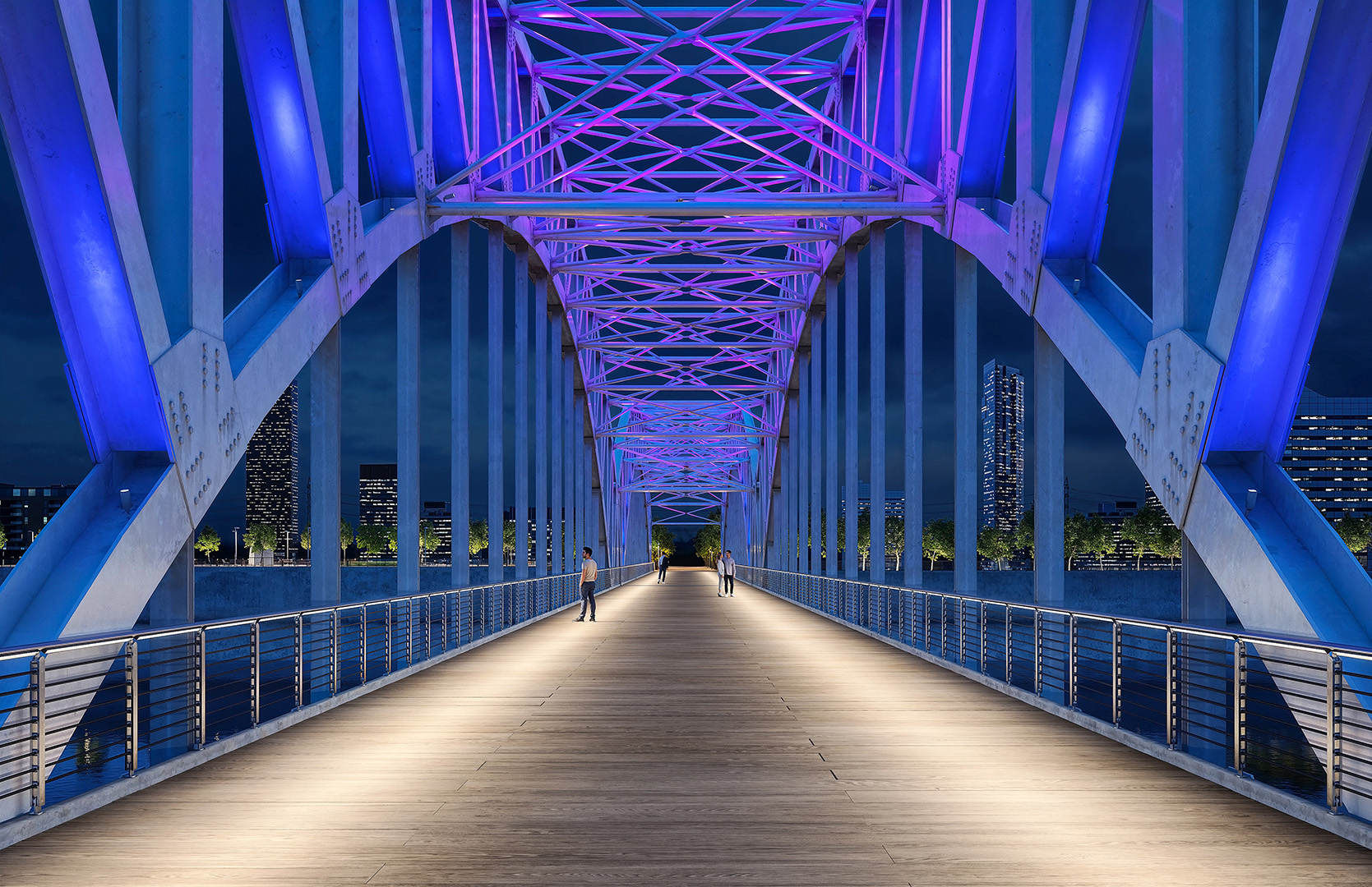 Pedestrian Bridge Lighting Solutions| Hydrel